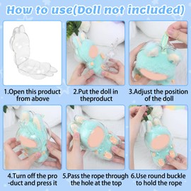 1 pc Sitting Acrylic Display Case for 15 cm Dolls- Hard Protective Portable Storage Box with Clear Cover Accessories for Sitting Figure