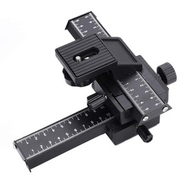 Professional 4 Way Macro Focusing Rail Slider, with 1/4" Mounting Screw for Lightweight Camera Close Up Shooting Most Digital and DSLR Cameras Good up