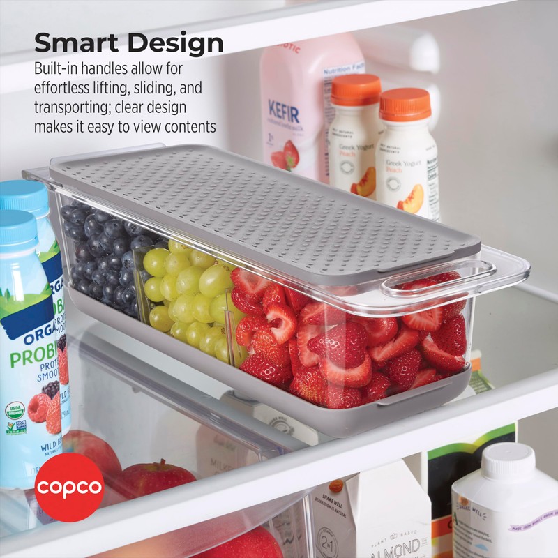 Copco Over the Sink Colander and Fridge Storage Bin with