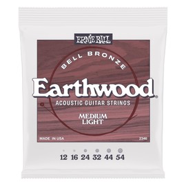 Ernie Ball Medium Light Earthwood Bell Bronze Acoustic Guitar Strings 12-54