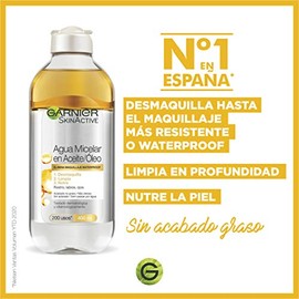 Garnier Skin Naturals Face Agua Micelar Desmaquillante Bifasica con Aceite, 100 ml, Paquete de 1  Garnier Skin Naturals Face Agua micelar