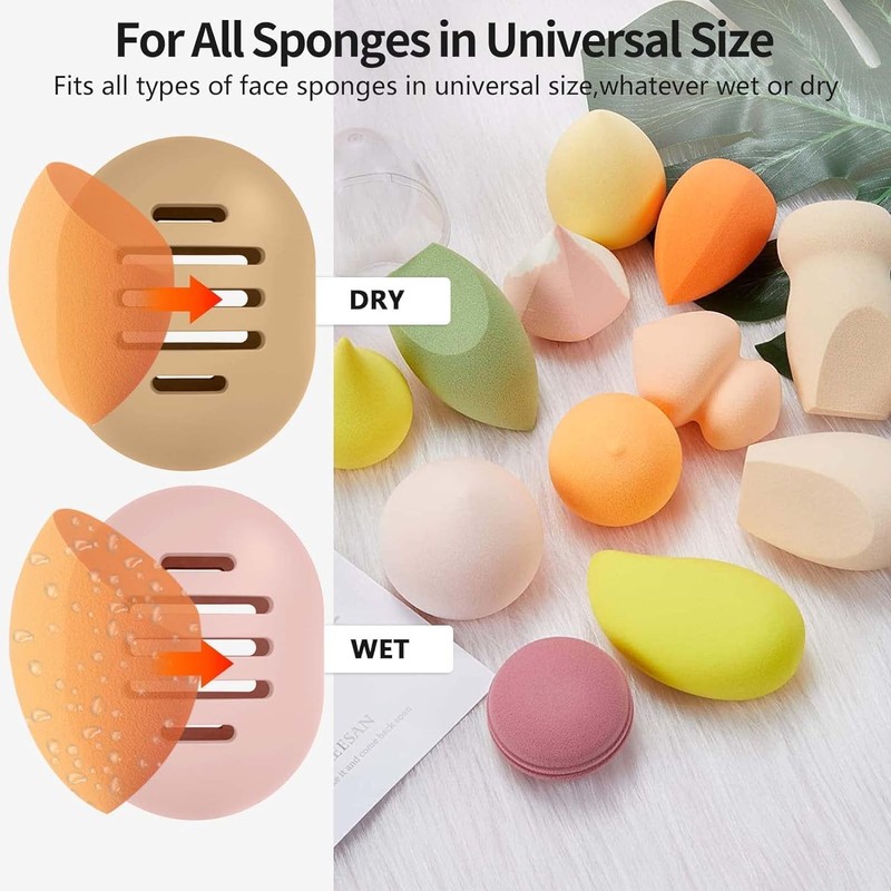Taicols 2Pcs Soporte para Esponja de Maquillaje, Funda para esponjas