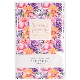 TD Notetakers Virtue Praiseworthy 100gsm Thermal/Spiral Bound B5/Offset Paper Cover A6/PU and Leather OptionsColor: PRP/ORA