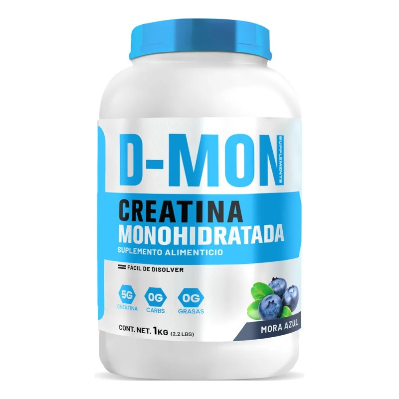 Suplemento Creatina Monohidratada D-mon 1 Kg Mora Azul
