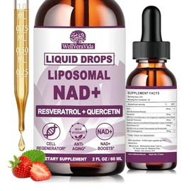 NAD+ Suplementos para hombres y mujeres, suplemento liposomal Nad+ alternativo NMN extra fuerte con resveratrol quercetina para energía celular y nive