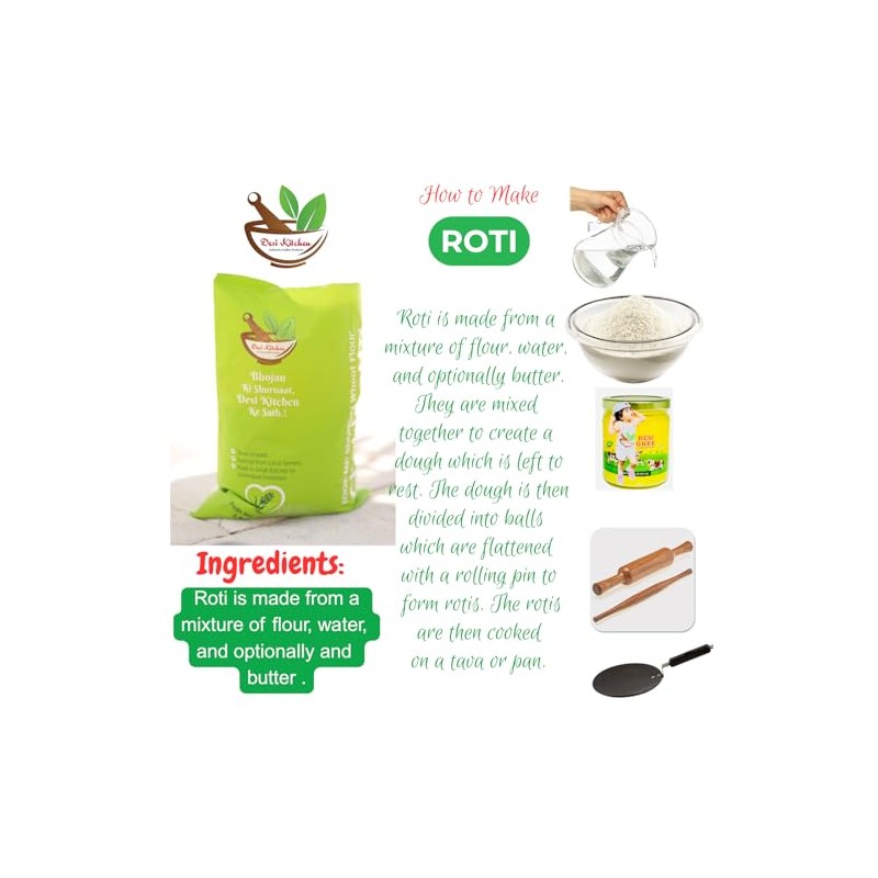 Desi Kitchen MP Sharbati Wheat Flour (Chakki Atta) 20lbs