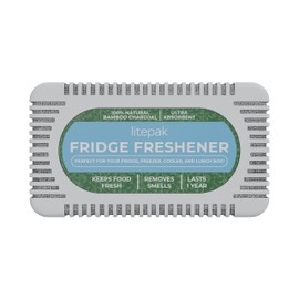 Litepak Fridge Deodorizer & Odor Eliminator - More Powerful Than Baking Soda - Bamboo Activated Charcoal Bags Odor Absorber For Refrigerator or Freezer (1 Pack)
