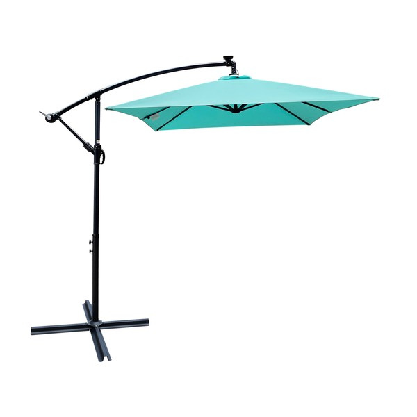 The Fellie Outdoor Patio Umbrella with Base Included, 6.5x10 ft