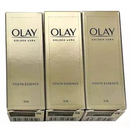 Olay READ - 3X OLAY Golden Aura Youth Facial Essence Face Serum, 0.5 oz EA SEALED