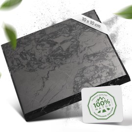 PURAJA Shungite Plate | Original from Karelia | Handmade Polished with Rounded Edges | With Certificate from the Zazhoginskij Mine