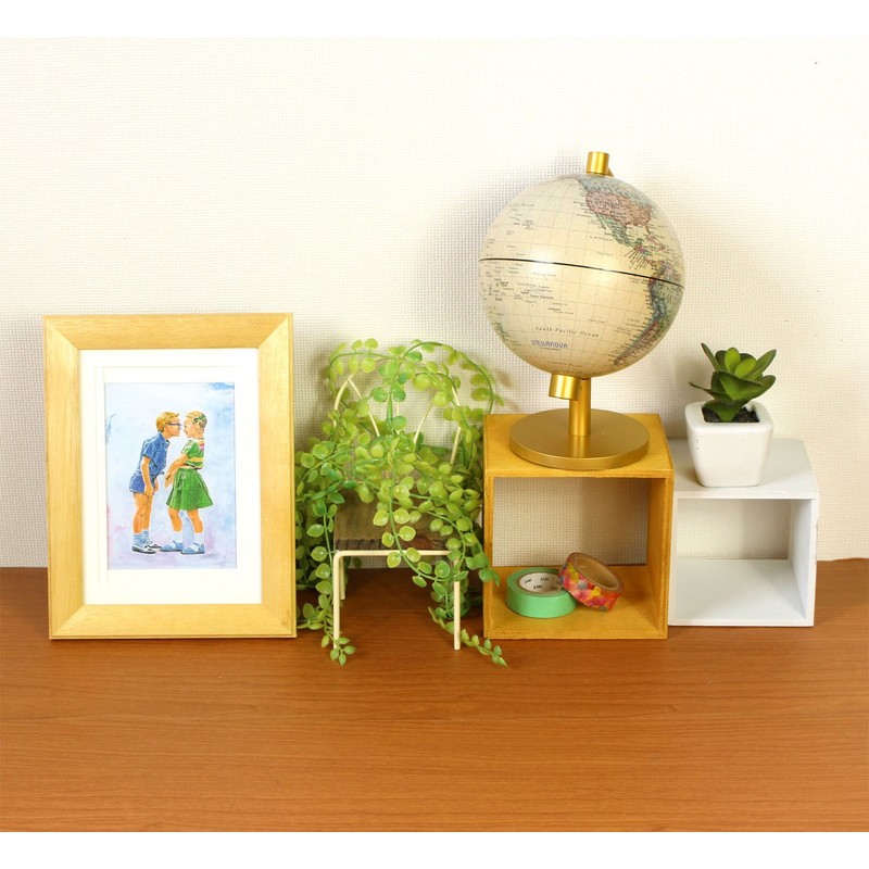 Iwata 20NT-807127 Picture Frame, Wood, Mat 3 Sizes, Natural, 7.1