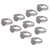 PandaHall 10 Pieces 304 Stainless Steel Adjustable Finger Ring Bases