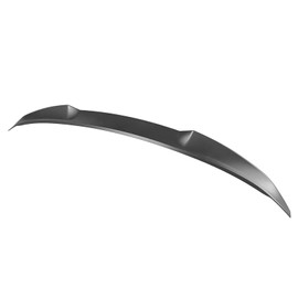 IKON MOTORSPORTS, Trunk Spoiler Compatible with 2018-2022 Honda Accord 10th, Unpainted Black ABS Plastic V Style Rear Tail Wing Deck Lid Lip Trim, 2019 2020 2021