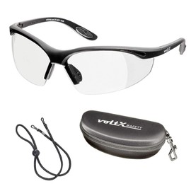 voltX Protective Glasses with Visual Strength incl. Safety cord with stopper - anti-scratch and anti-fog - UV protection, transparent, Others