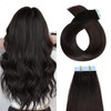 YILITE Tape in Hair Extensions Human Hair 20Pcs Skin Weft