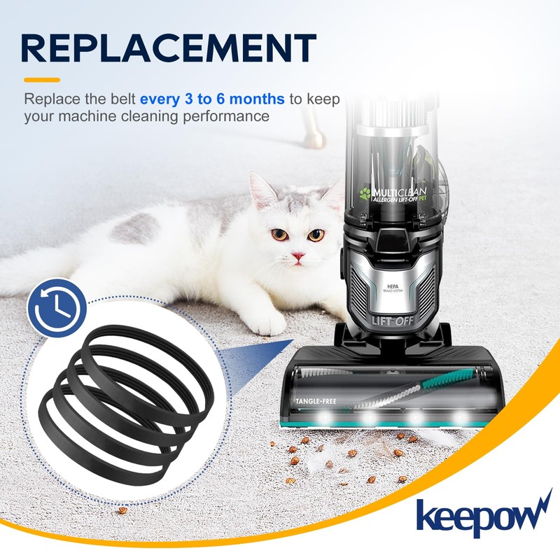 KEEPOW EPH245 Replacement Belts for Bissell MultiClean Pet Vacuum Cleaner
