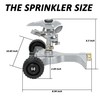 STYDDI Metal Pulsating Sprinkler on in-Series Metal Wheeled Base, Adjustable