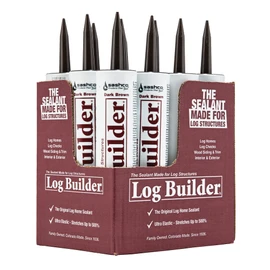 Sashco Log Builder Acrylic Latex Chinking Sealant, 10.5 oz Cartridge, Dark Brown (Case of 12)