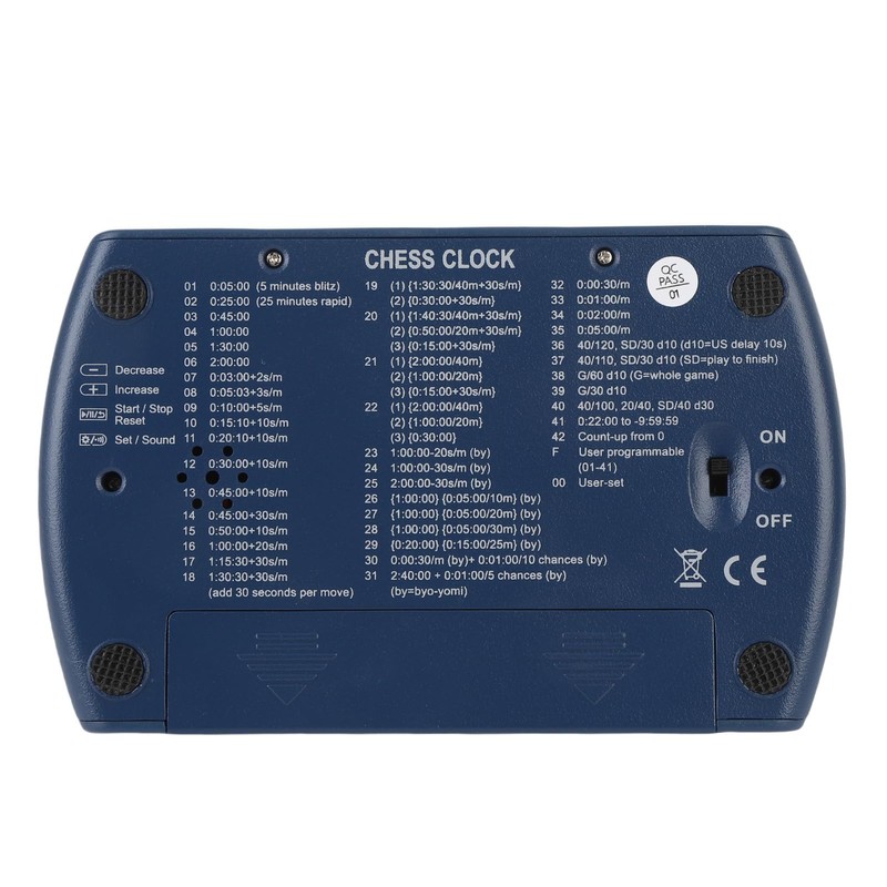 Chess Clock, Digital Chess Timer Professional with Memory Function for