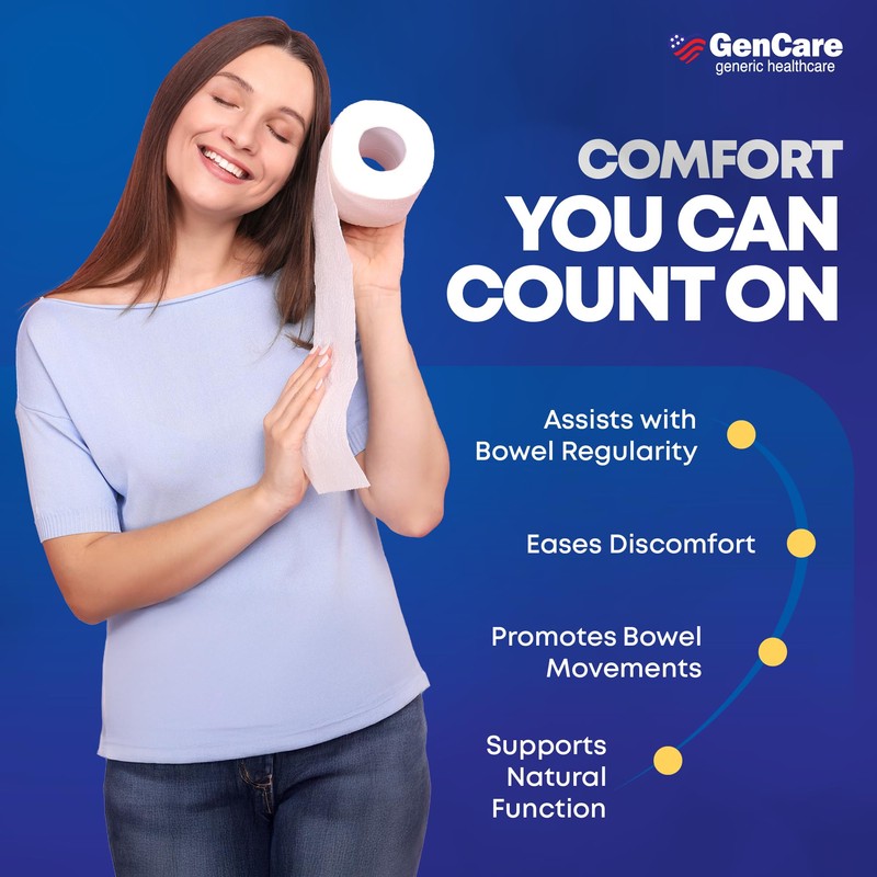 GenCare Senna Laxative 600 Tablets Senna 8.6mg Tablets with Natural