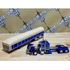 DCP 1/64 Peterbilt 379 Flattop With Covered Wagon Semi Truck
