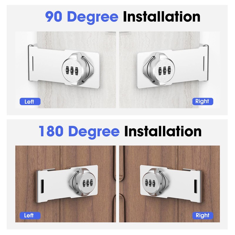 Mechanical Password Rotary Hasp Locks, Cabinet Combination Lock, Door Security