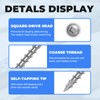 Pocket Hole Screws 1 1/4 inch 700PCS, TOPMALLEX Pocket Screws