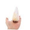 IWOWHERO Realistic Mini Christmas Tree 10cm Sprayed Pine Needles Wood