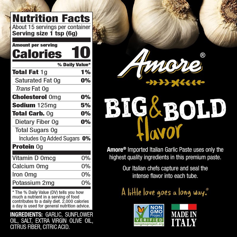 Amore Crowd Favorite - Garlic Paste (3.2oz) & Tomato Paste