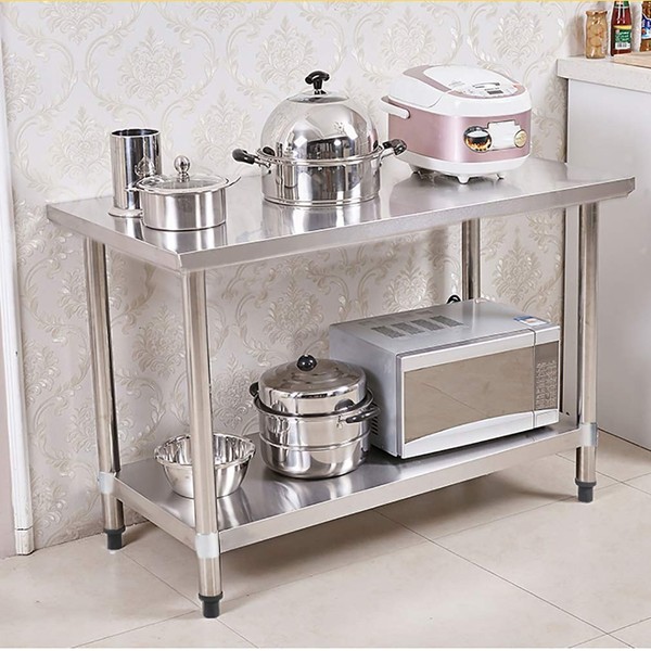 Kitchen Stainless Steel Catering Table, 24" X 48" Heavy Duty