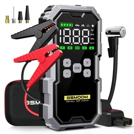 BSMOOM 8000A Portable Starter,  Car Jump Starter12V Auto Starter Box with LED Lights, USB Fast Charge Car Battery Charger with Tire Inflator