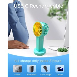 SINT Mini Handheld Fan Battery Operated Small Personal Portable Speed Adjusta...
