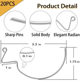 20Pcs Picture Hangers for Drywall Picture Hanging Hooks Heavy Duty Picture Hangers Wall Hangers Without Nails for Hanging Pictures, Photos, Mirrors (Taper)
