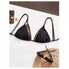 Verdusa Women's Leopard Triangle Bikini Tops Y2k Backless Tied Double