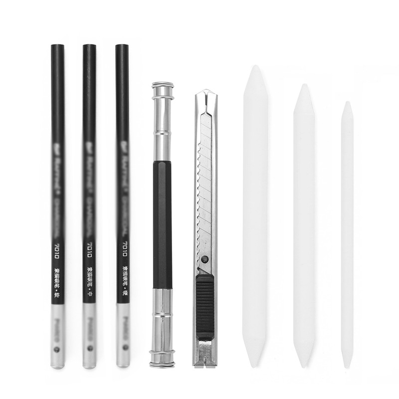 Drawing Beginner Sketch Set Charcoal Pencil Eraser Art Craft Painting