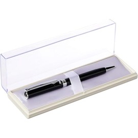 Pentel Australia B811A-PBOX Gifts Sterling B811 Black Barrel 0.8mm Black Ink Pen with Pearl White Gift Box