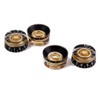 Alnicov Black With Gold Guitar Speed Dial Knobs Control Knobs