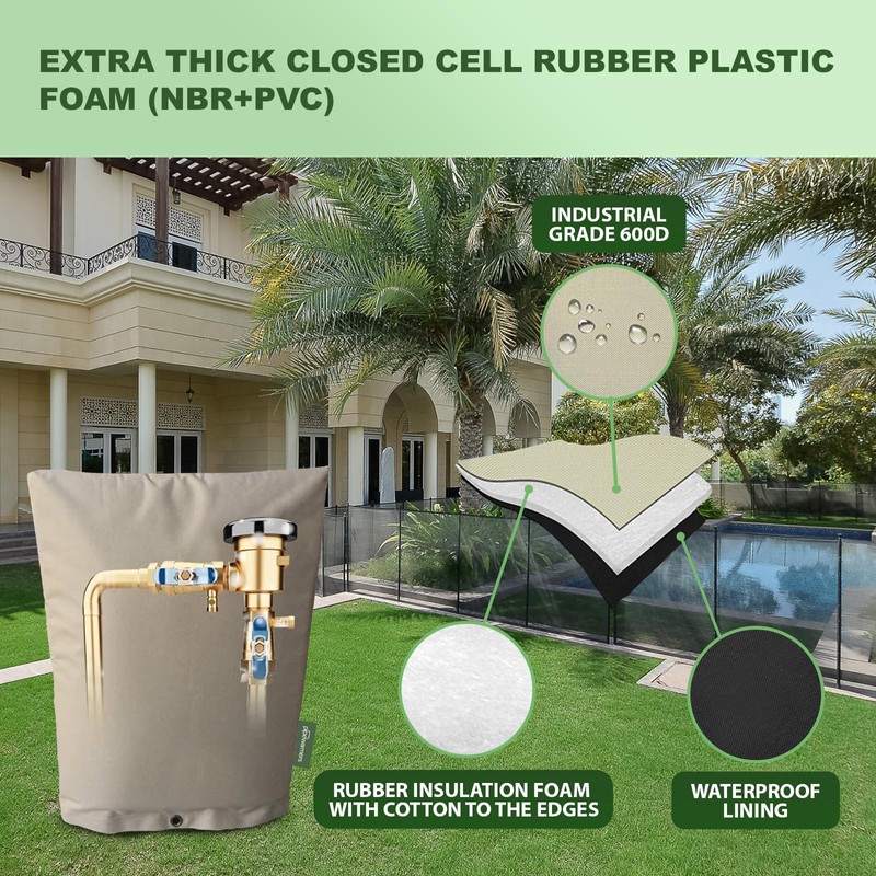 The Original Winter Pipe Insulation Cover (0˚F) - Extra-Thick EVA+NBR