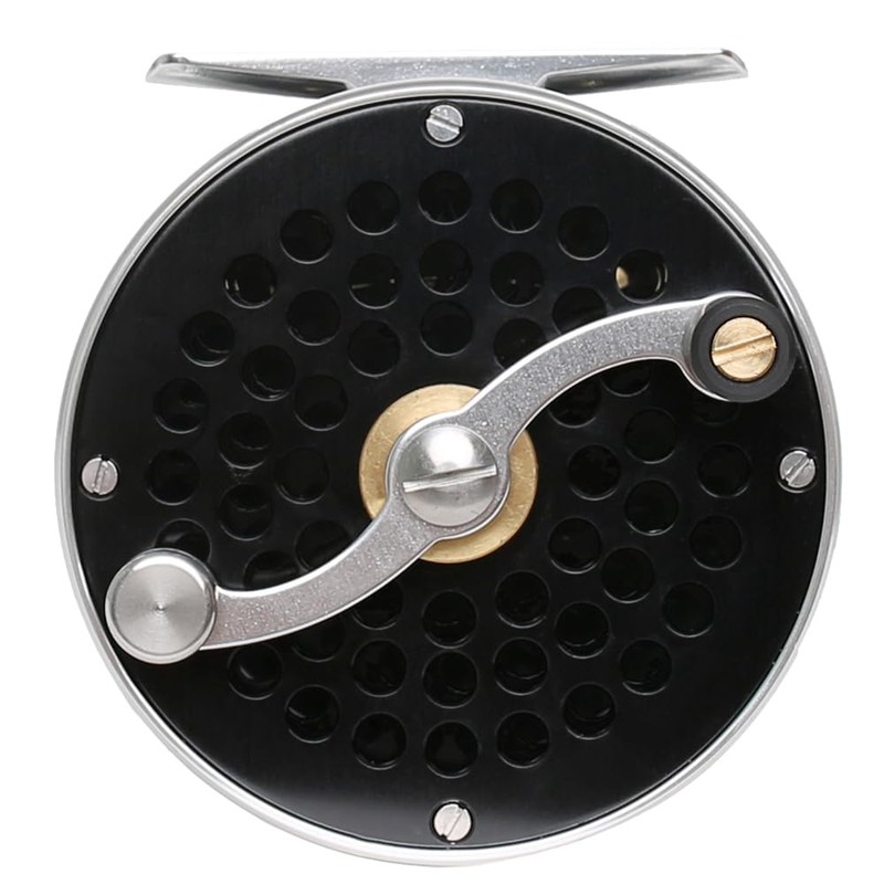 Vintage Classic Fly Fishing Reel,Right/Left Handle Position, Fly Reel (Black,