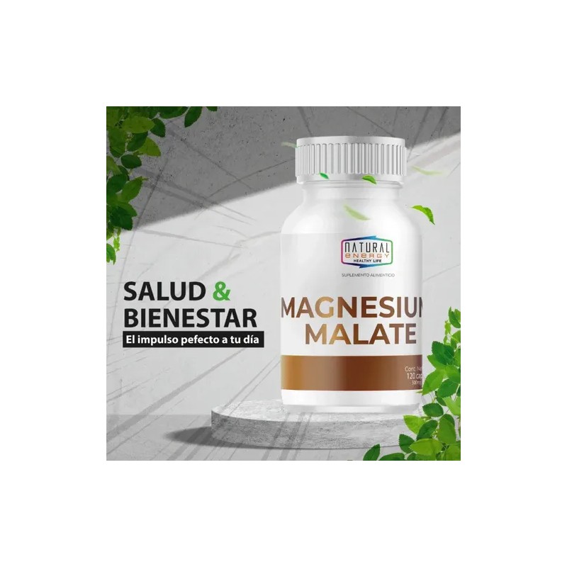 Malato De Magnesio Natural Energy 500mg. 120 Capsulas