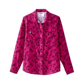 Women’s Magnetic Closure Adaptive Top for Arthritis - Orchid Branches 2XL