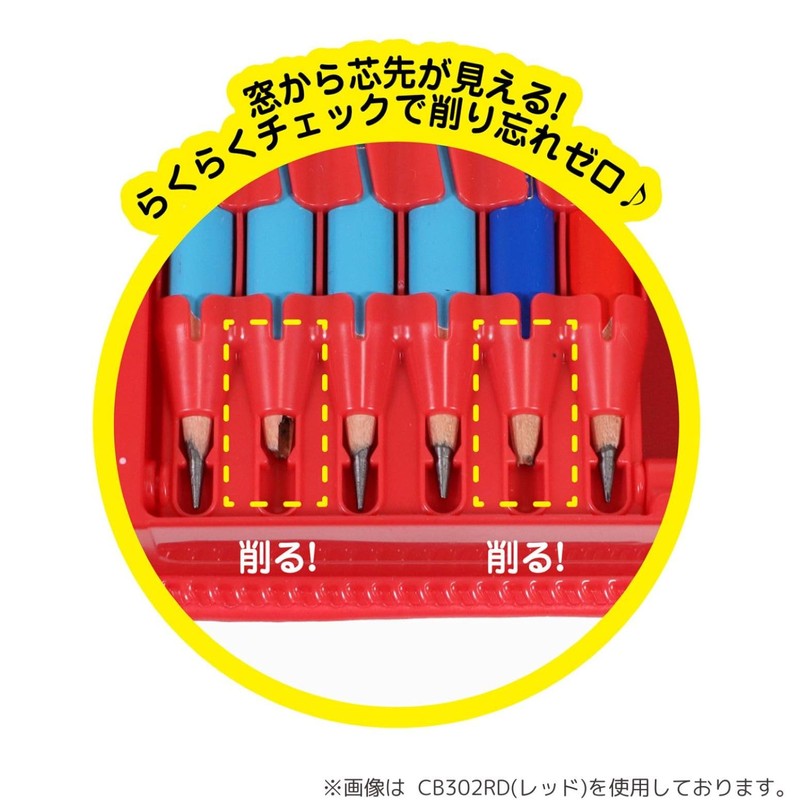 Kutsuwa CB302RD Pencil Case, Synthetic Leather, 1 Door, Red