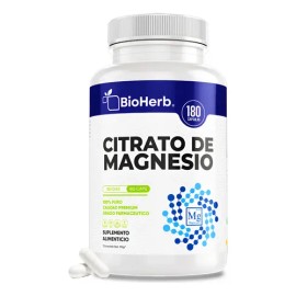 Citrato De Magnesio 100% Puro - Descanso Y Relajación Total 180 Capsulas