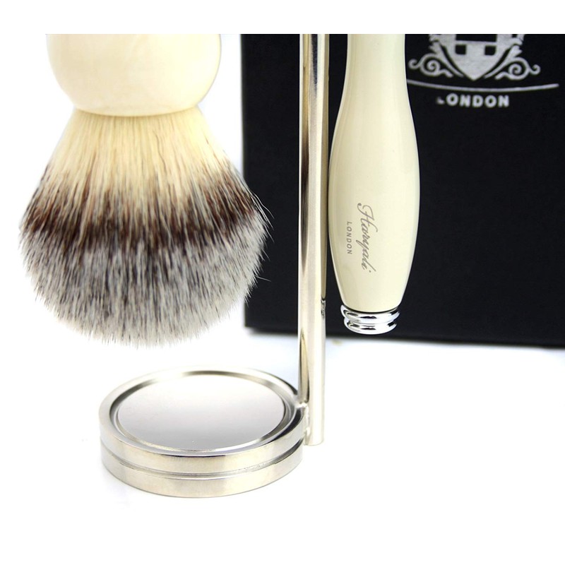 Luxury Shaving Gift Set for Men (Synthetic Hair Brush De