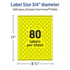 Avery Printable Round Labels with Sure Feed Technology, 3/4" Diameter,