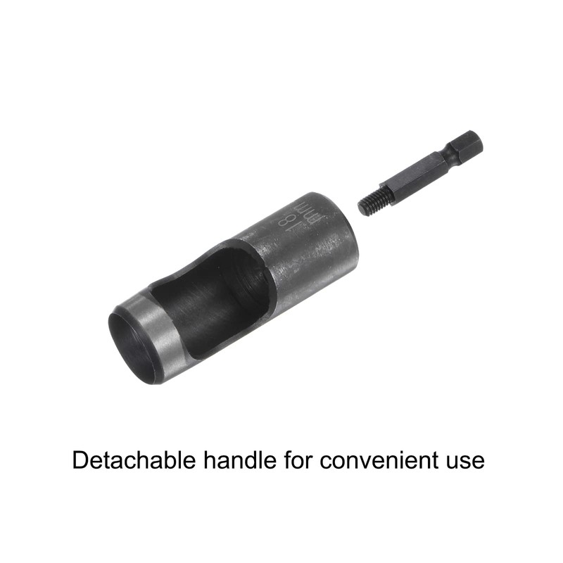 sourcing map Leather Hollow Punch Hex Shank for Drills, 18mm