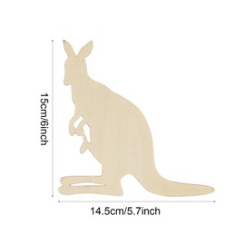 20 Pack 6 Inch Wood Kangaroo Cutouts Unfinished Wood Kangaroo Crafts Wooden Kangaroo Hanging Ornaments DIY Kangaroo Craft Gift Tags for Home Party Decoration