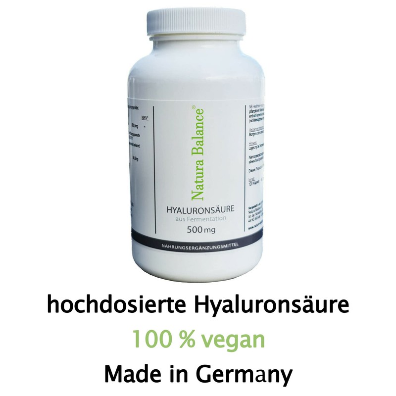Hyaluronic Acid 120 Capsules 500mg High Dose Hyaluronic Vegan Made