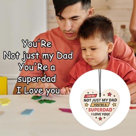 Best Father Day Gifts for Dads from Daughter Son I Love You Gifts for Daddy Ornaments for Tree Dad Birthday Gift Ideas Housewarming Father Keepsake Gifts for Dads Daddy Father's Day Wood Sign Plaques