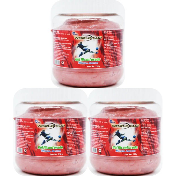 3 Gel Alcanforado – Alivio Inmediato de Cansancio, Golpes y